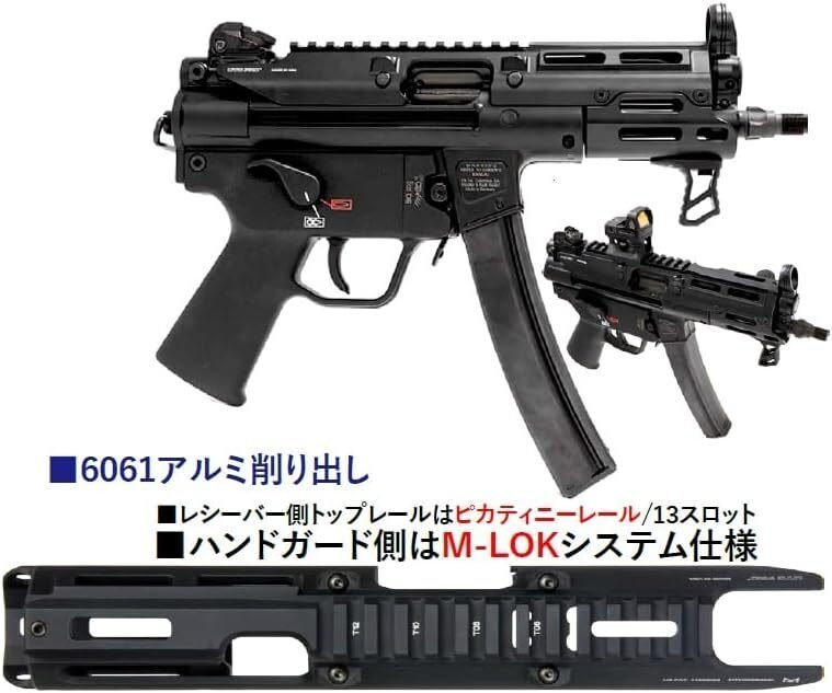 VFC MP5K専用ハンドガード｜WiiTech UTG PRO Monolithicタイプ M-LOKの