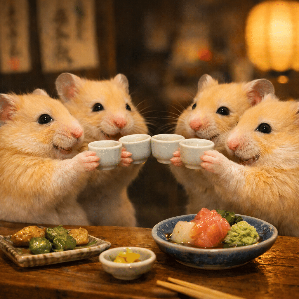 はなきん！働くAIハムスター画像を作って遊んでみた（ChatGPT）｜eri