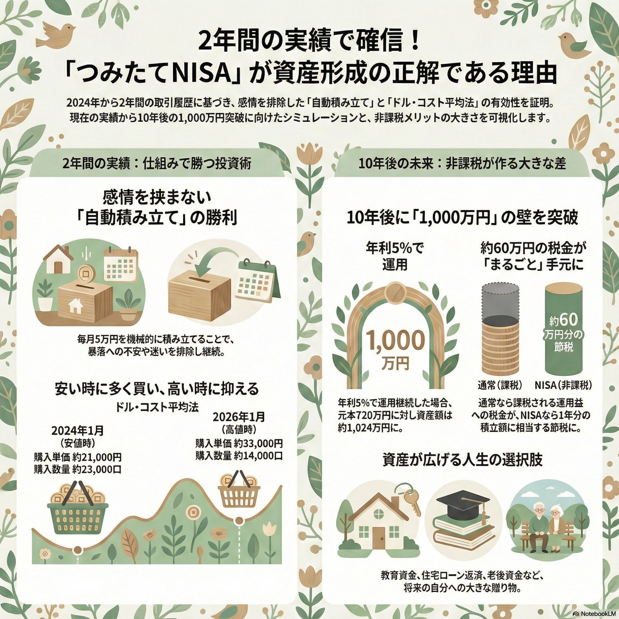 2年間の実績で確信！「つみたてNISA」は資産形成の正解ルートだった｜y-kishioka