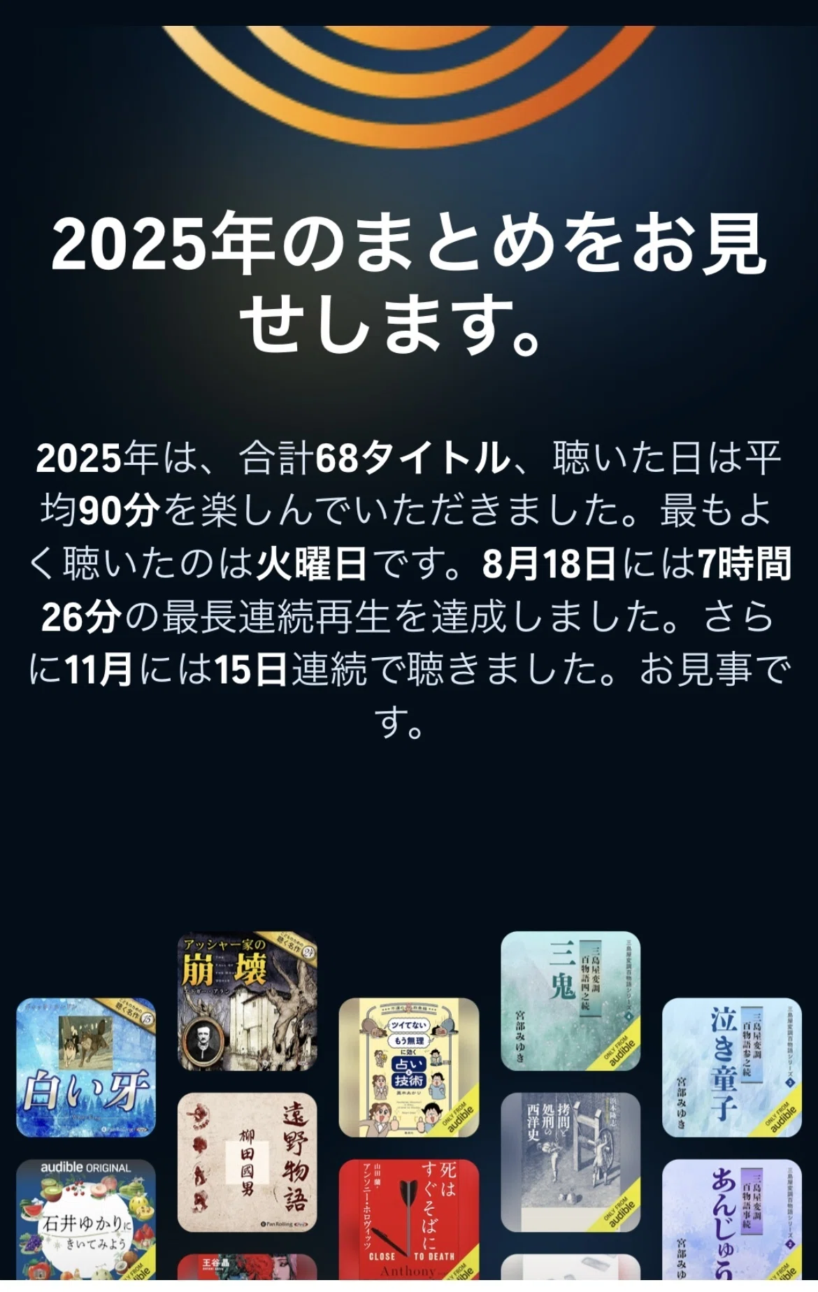 2026年1月17日 2025年のAudibleまとめ｜千歳緑/code