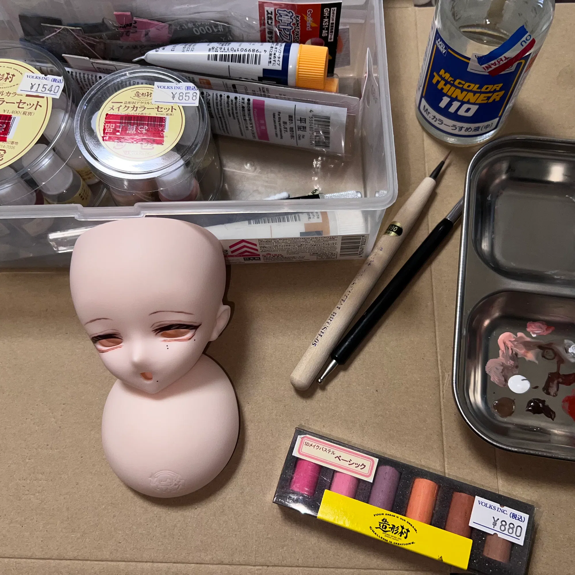 imomo dollカスタム（2体目）【開口・メイク編】｜犬鳴