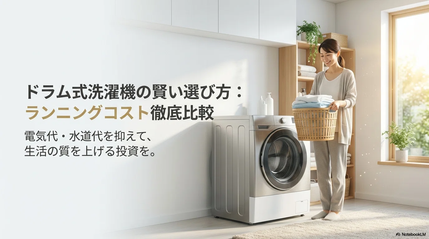 ドラム式洗濯機のランニングコストを徹底比較してわかった電気代や水道