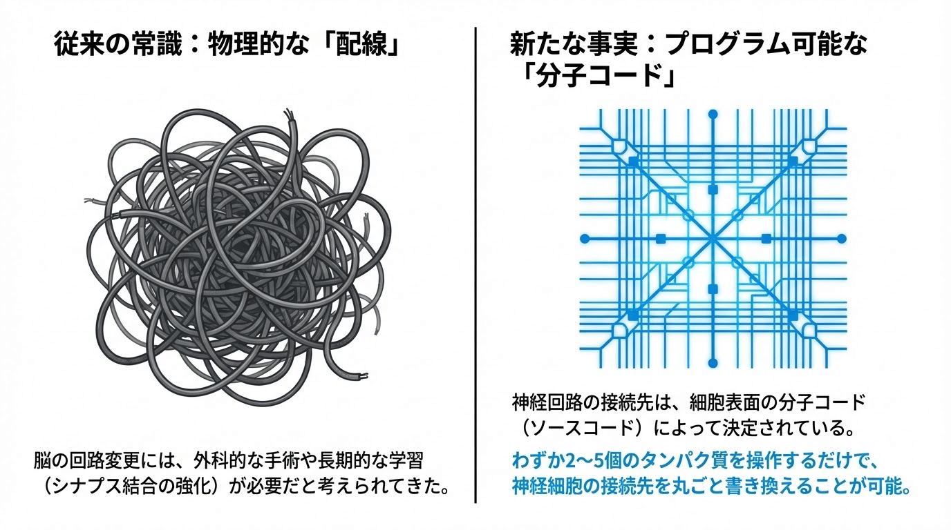 神経回路は「配線」ではなく「コード」で書き換えられる｜福岡浩二