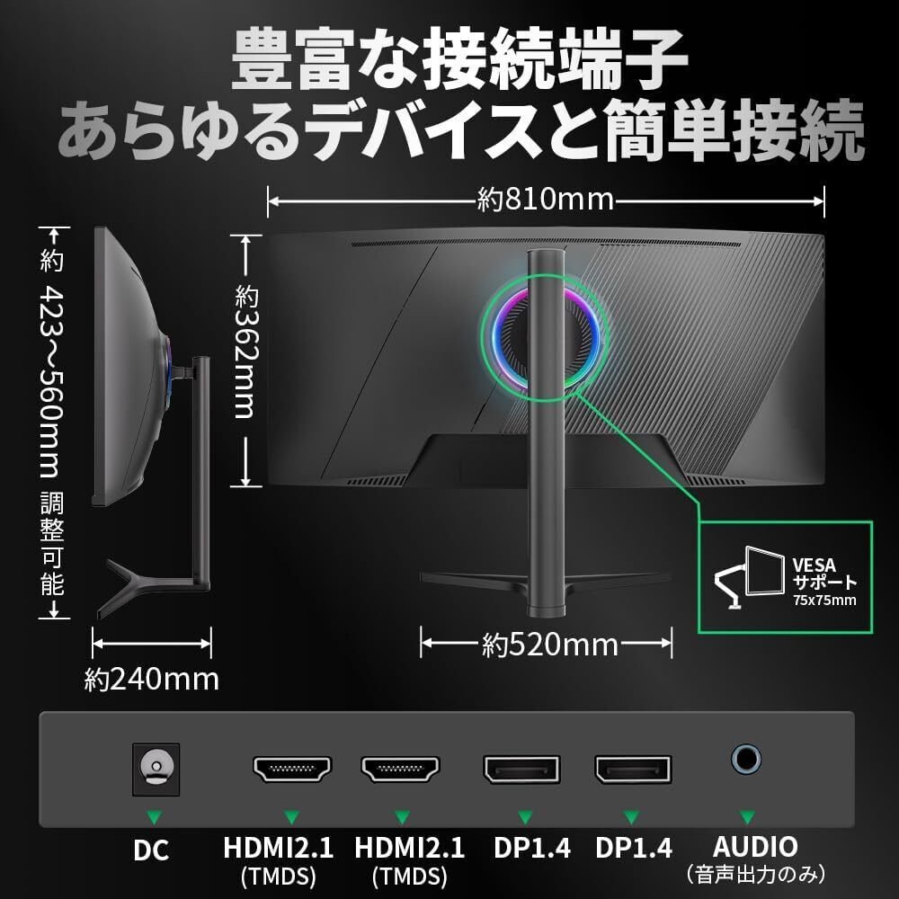 cocopar HG-4K34徹底レビュー|34インチ曲面ウルトラワイドモニターが