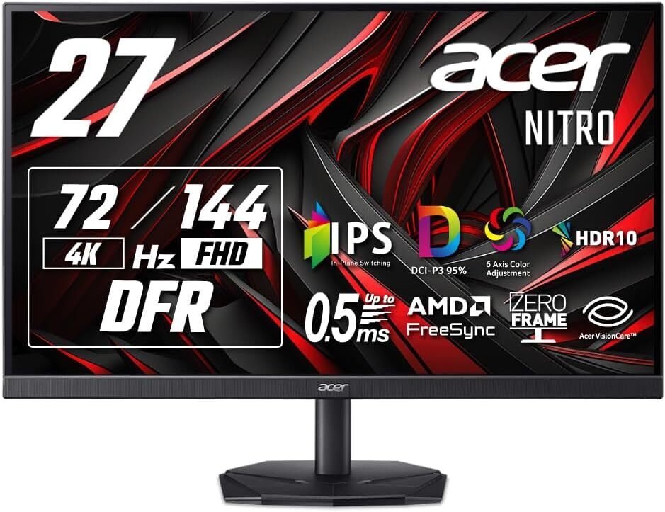 Acer Nitro ゲーミングモニター徹底レビュー|27インチ4K&FHD144Hz