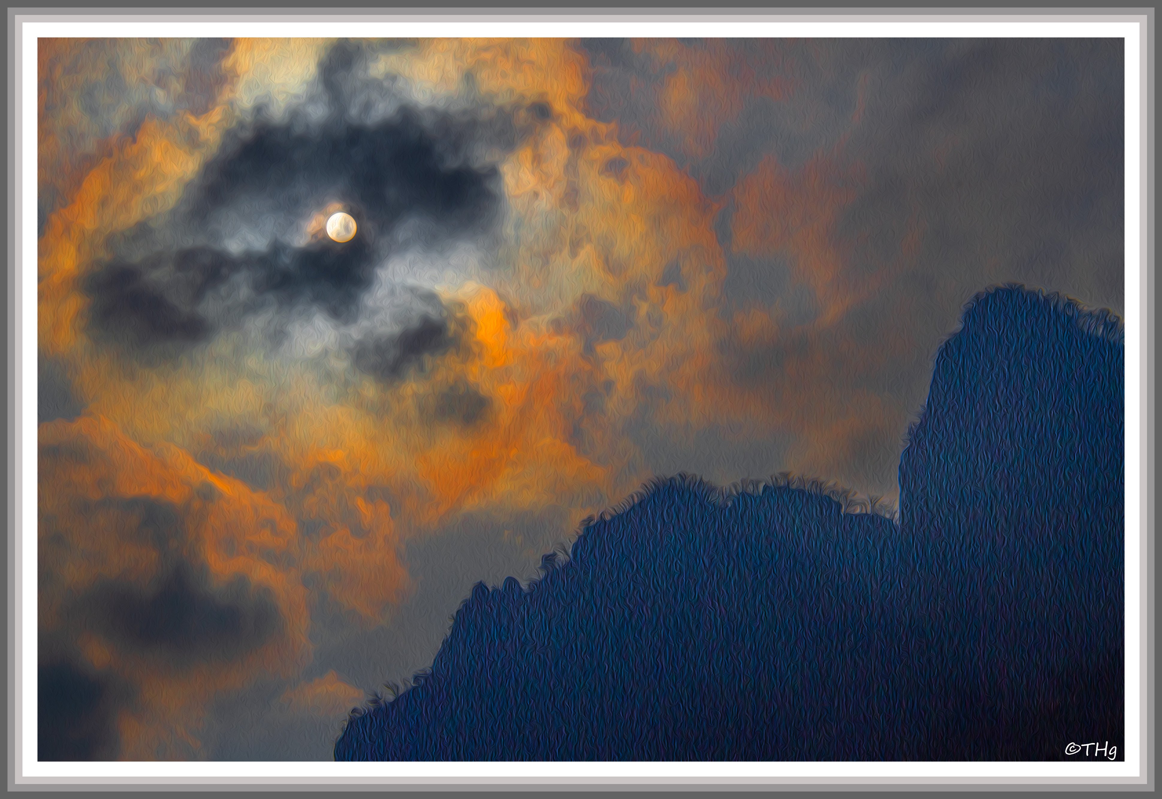 怪しい雲（油彩風）｜taka