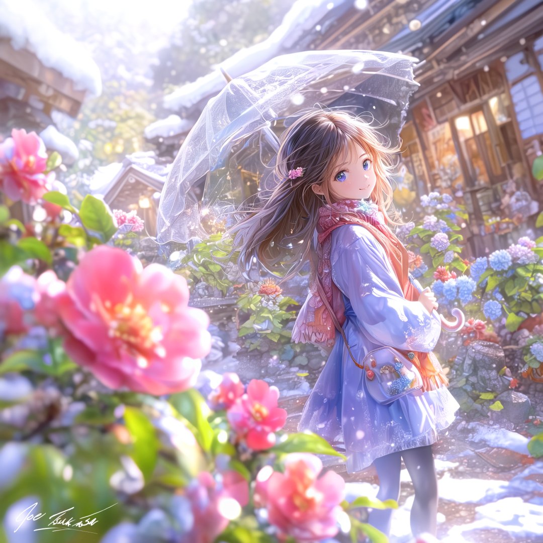 四季を彩る花と女の子たち #AIアート #AIイラスト #Nijijourney