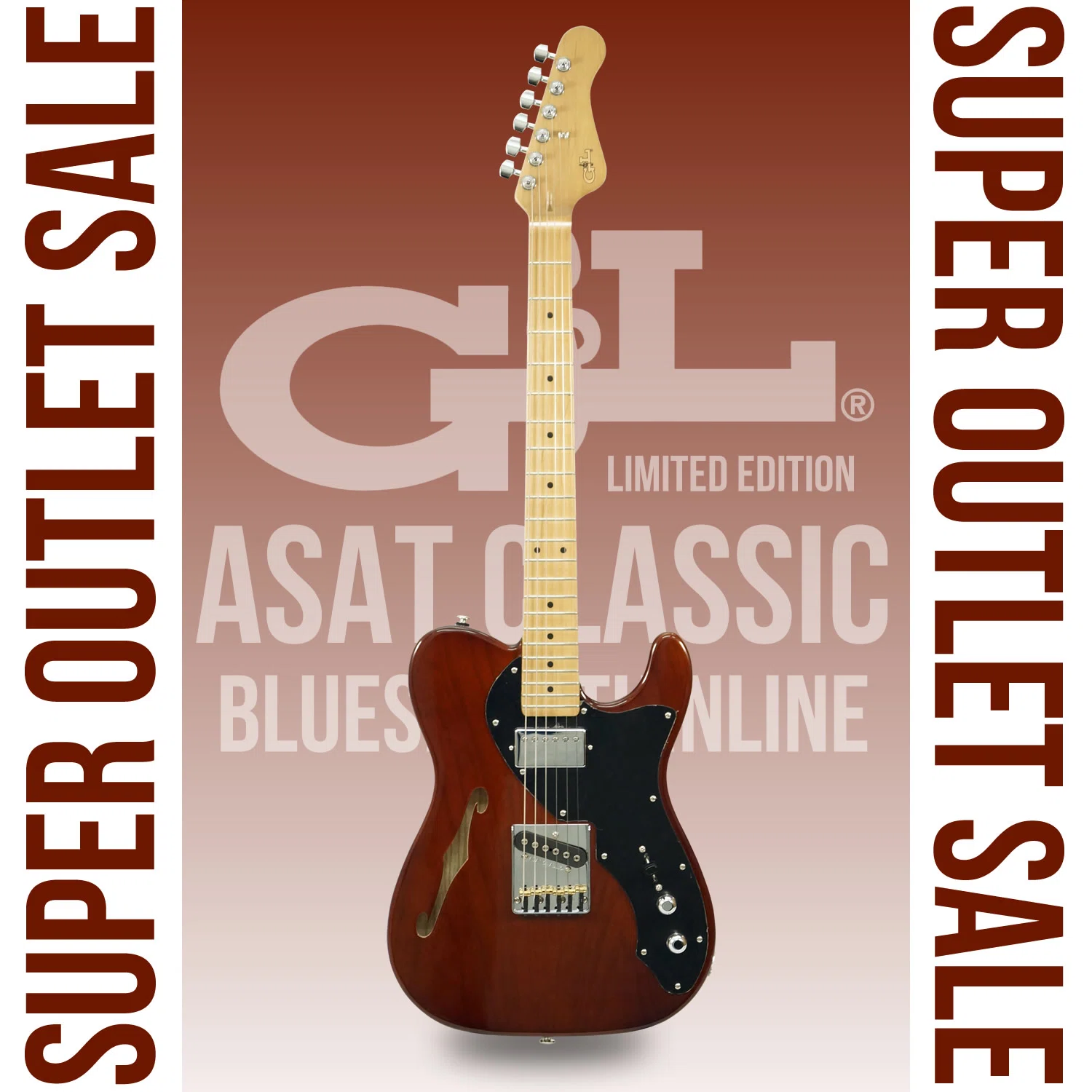 渋いモカブラウン！G&L USA 限定品 ASAT Classic Bluesboy シンライン
