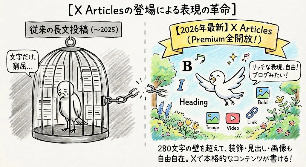 2026年最新】X Articles完全攻略ガイド｜Premium加入者必見の長文