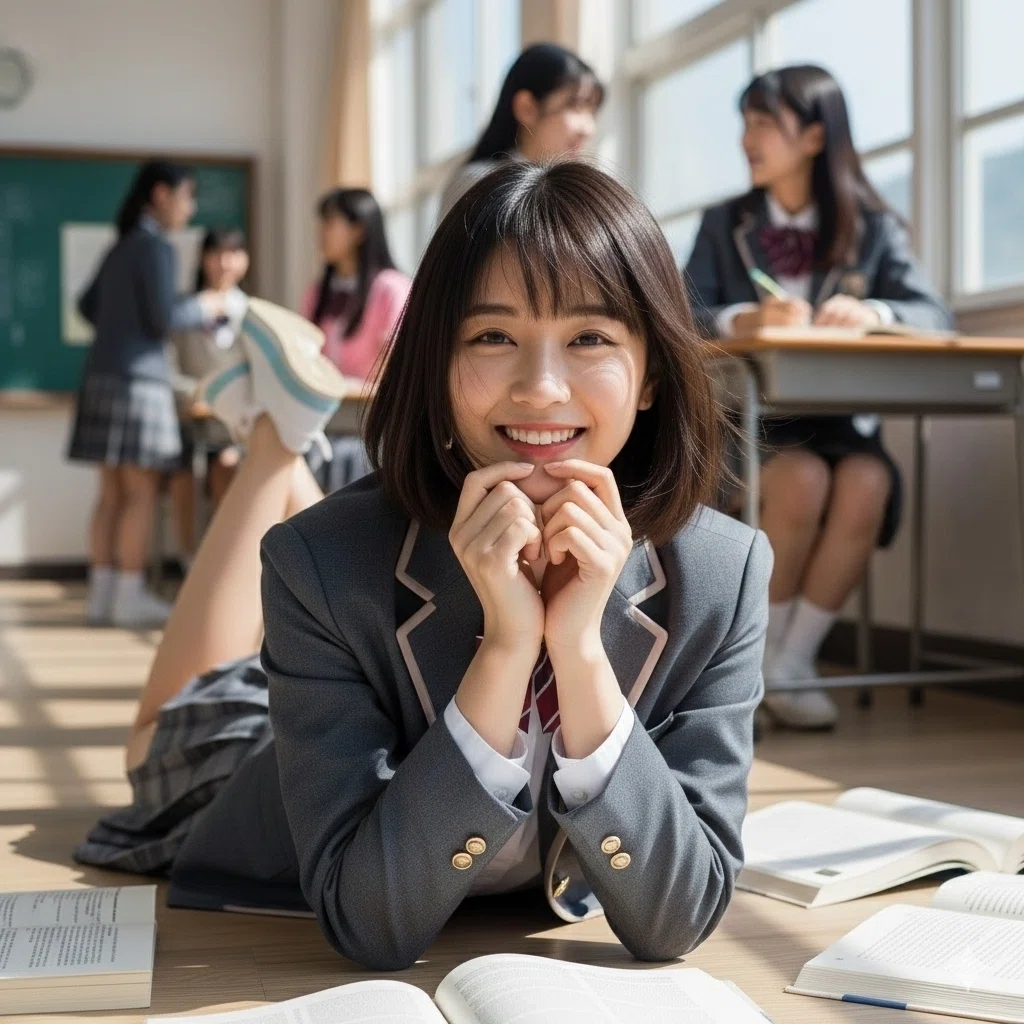 可愛い 女子高生 写真素材（10）01