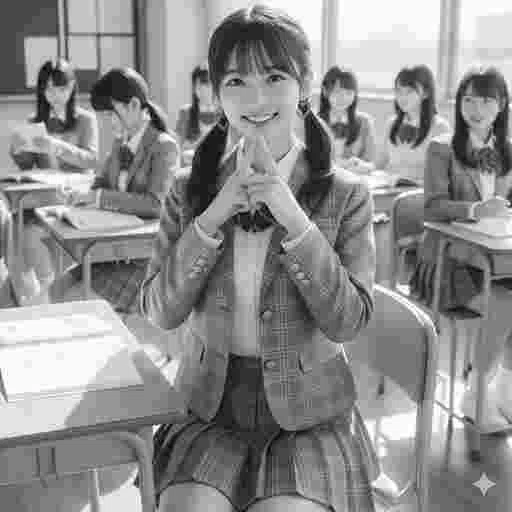 可愛い 女子高生 写真素材(10)/写真販売 AI画像 有料<40枚:350円>商用利用可(サンプル)033