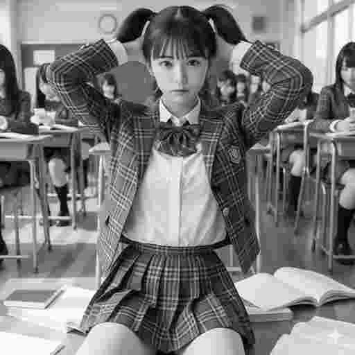 可愛い 女子高生 写真素材(10)/写真販売 AI画像 有料<40枚:350円>商用利用可(サンプル)09