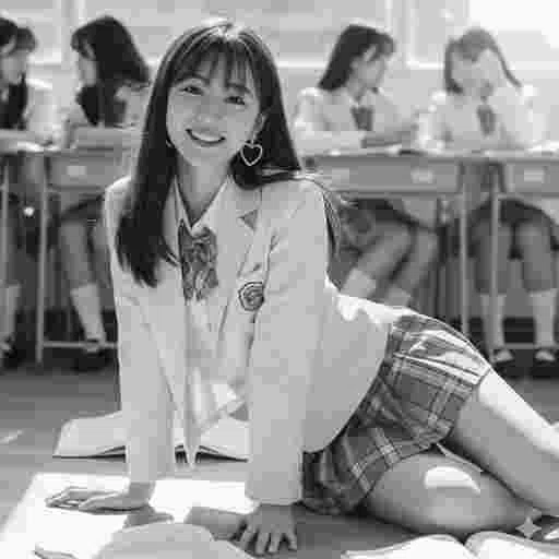 可愛い 女子高生 写真素材(10)/写真販売 AI画像 有料<40枚:350円>商用利用可(サンプル)019