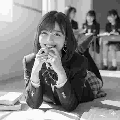可愛い 女子高生 写真素材(10)/写真販売 AI画像 有料<40枚:350円>商用利用可(サンプル)05