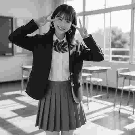 可愛い 女子高生 写真素材(10)/写真販売 AI画像 有料<40枚:350円>商用利用可(サンプル)037