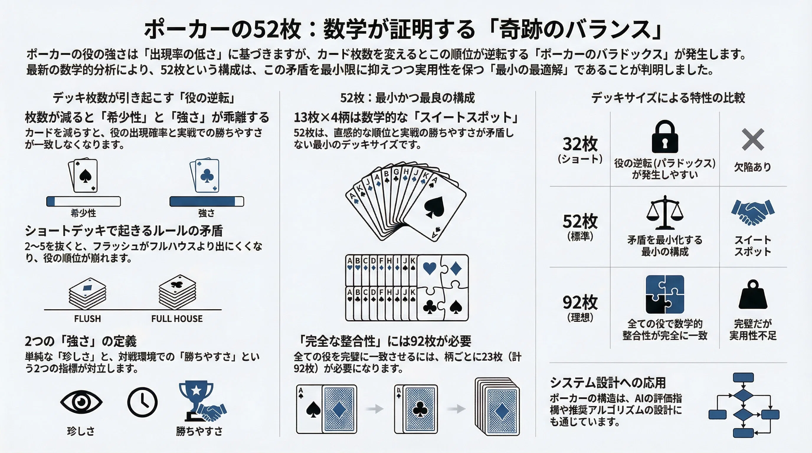 52枚は偶然じゃない。ポーカーが「うまくできすぎている」数学の話