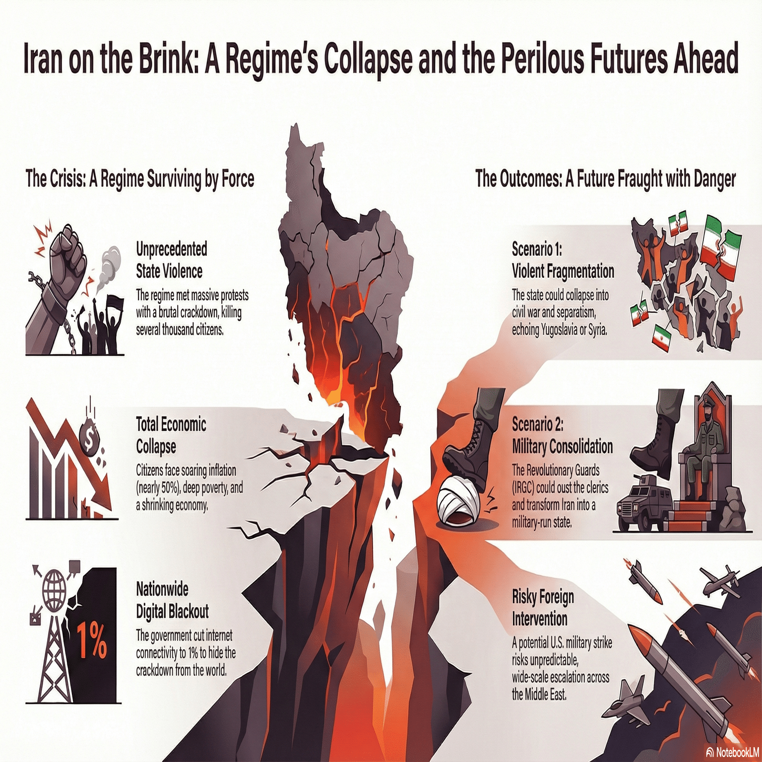 Convict English：(339) イラン体制崩壊の「異常に高い」代償：弾圧・ネット遮断・移行シナリオ｜Hafnium