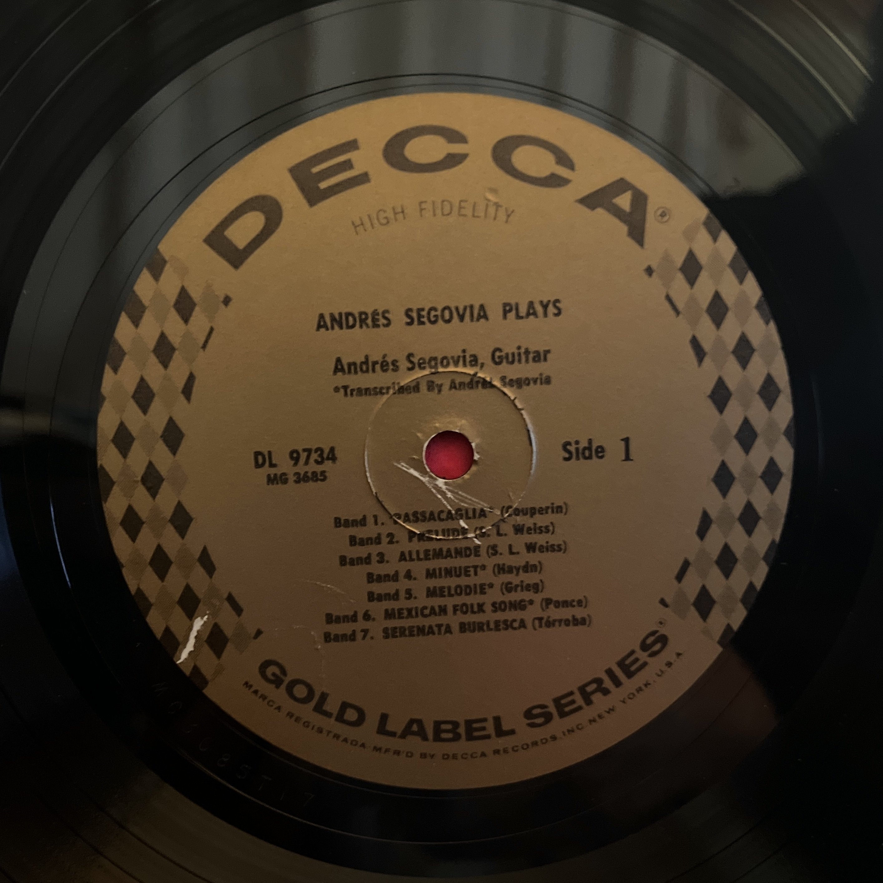 アンドレス・セゴビア ディスコグラフィー⑨（AS11)1954年頃 セゴビア