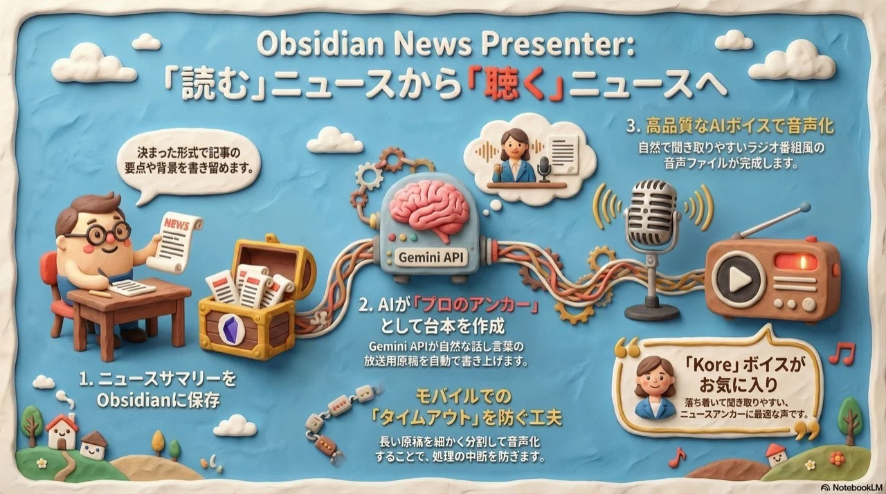 Obsidianでニュースを「聴く」体験をデザインしてみた話｜りらすく