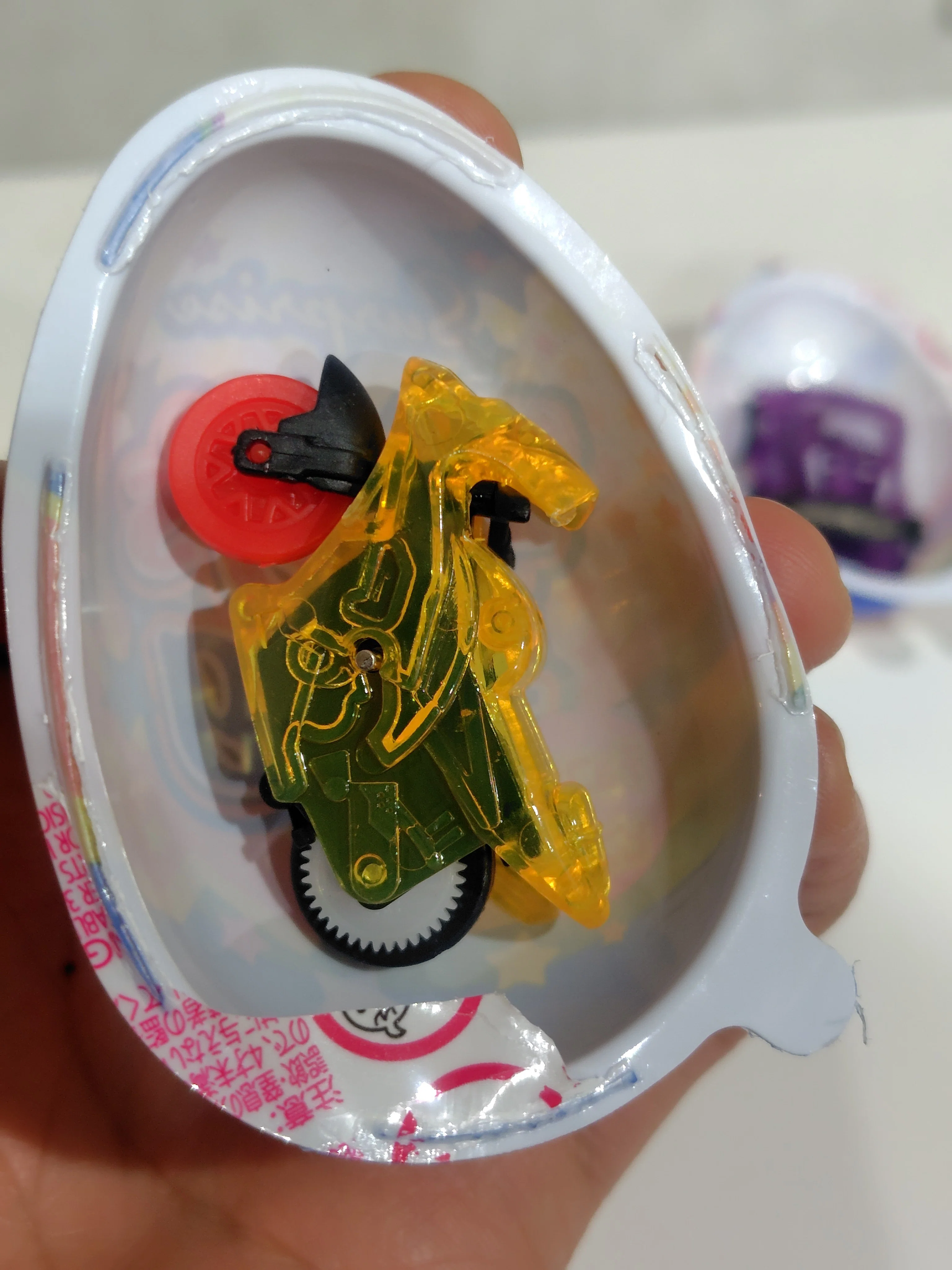 完売品　EGI-OH Colors 誕生記念セット　初回抽選300セット やおきん「TOY'S EGG」を初購入。想像と違ったけど、バイクの完成度が