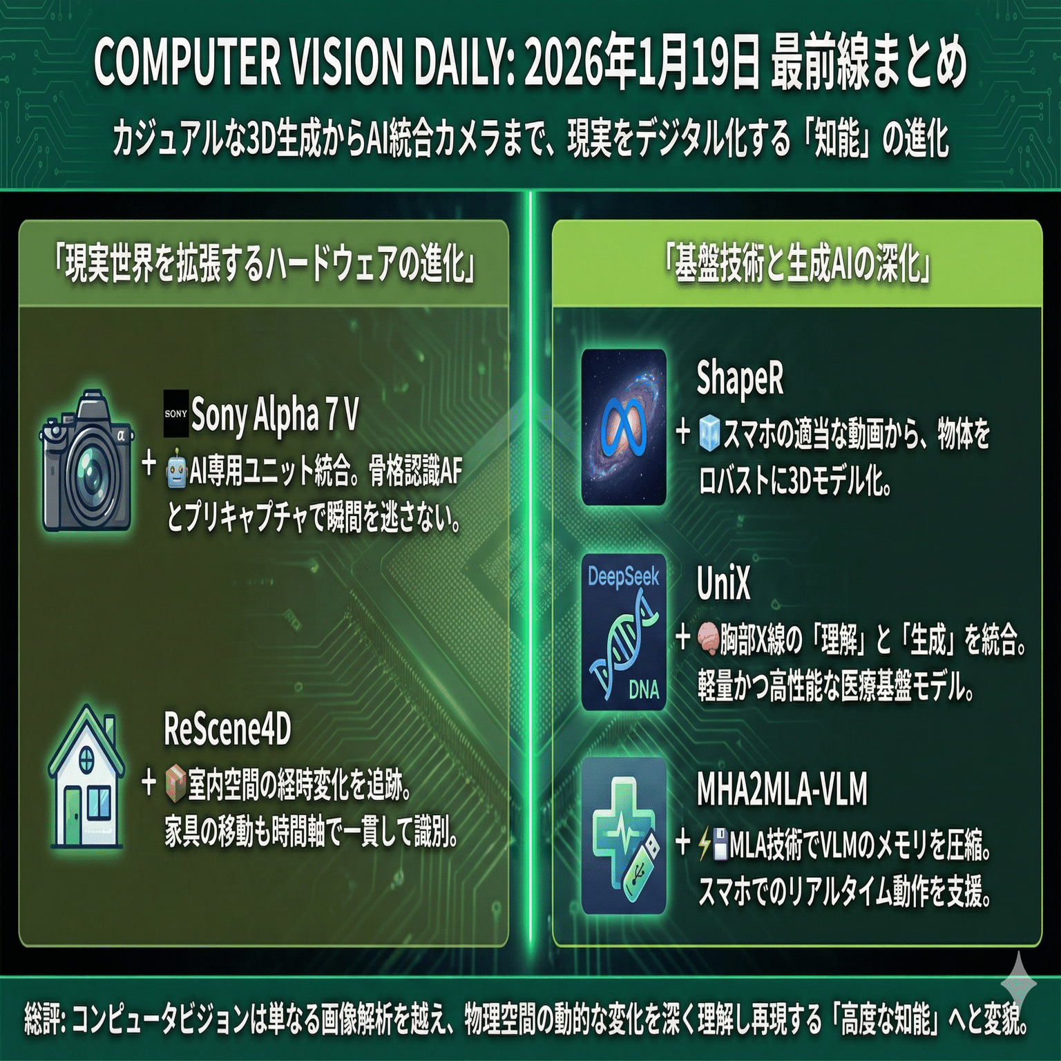 Computer Vision Daily】カメラ・CVの最前線（2026年1月19日