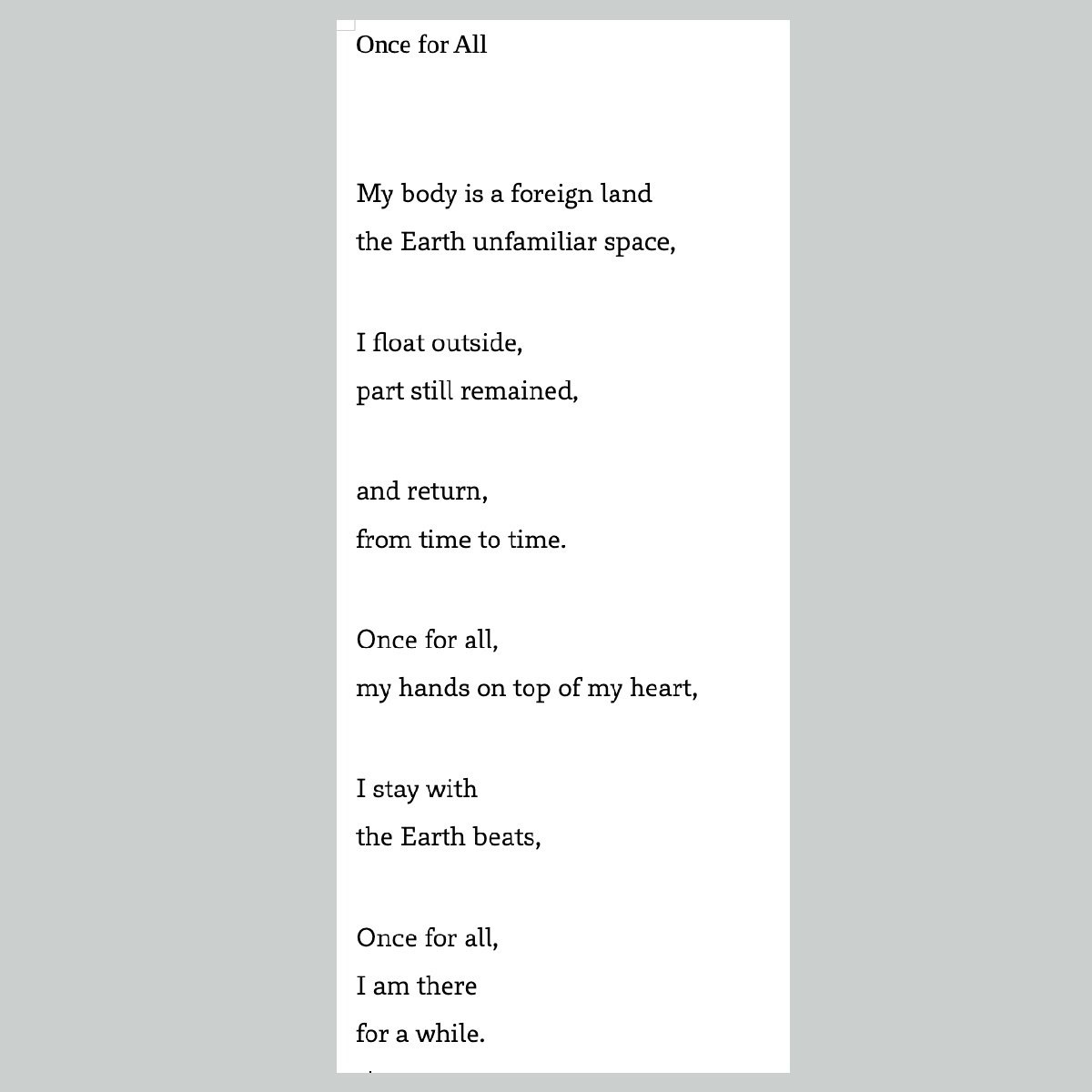 自分の詩を、英語に翻訳してみた。｜ともこ