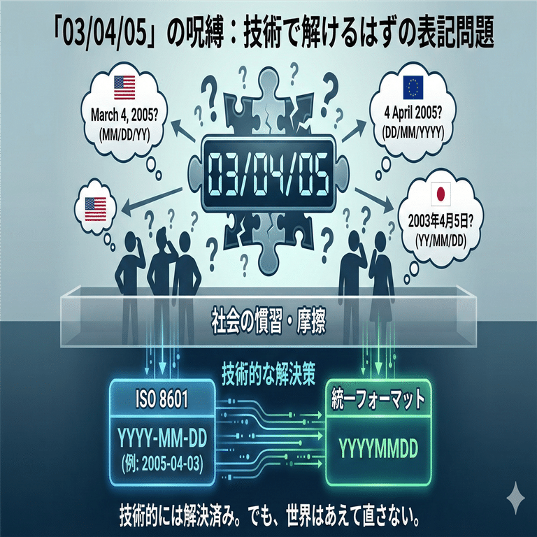 技術的には直せるのに、なぜ世界は直さないのか――日付と単位が教えてくれる社会の設計思想｜ueponx