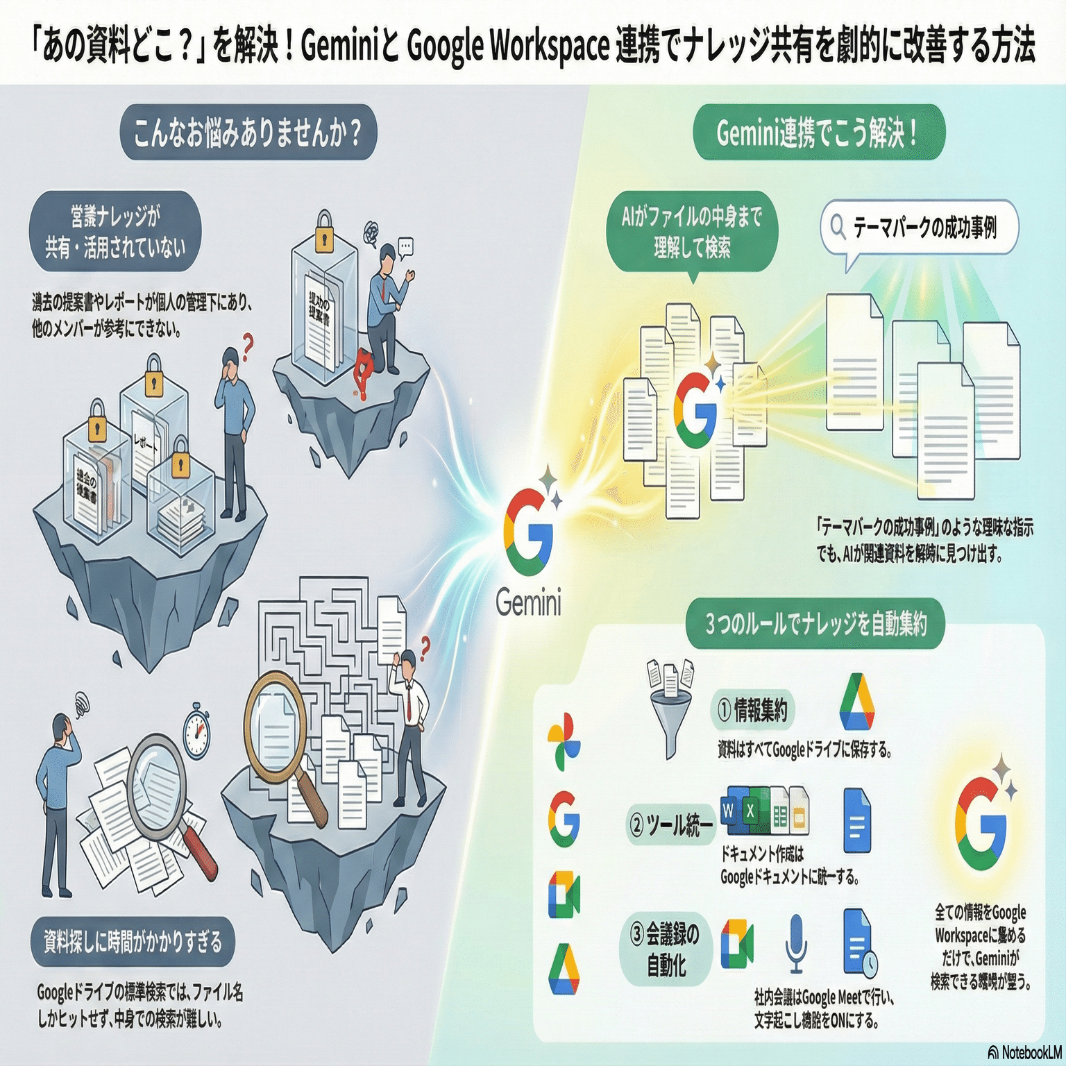 地味だけど効果絶大GeminiとGoogle Work Spaceとの連携｜Akinoji