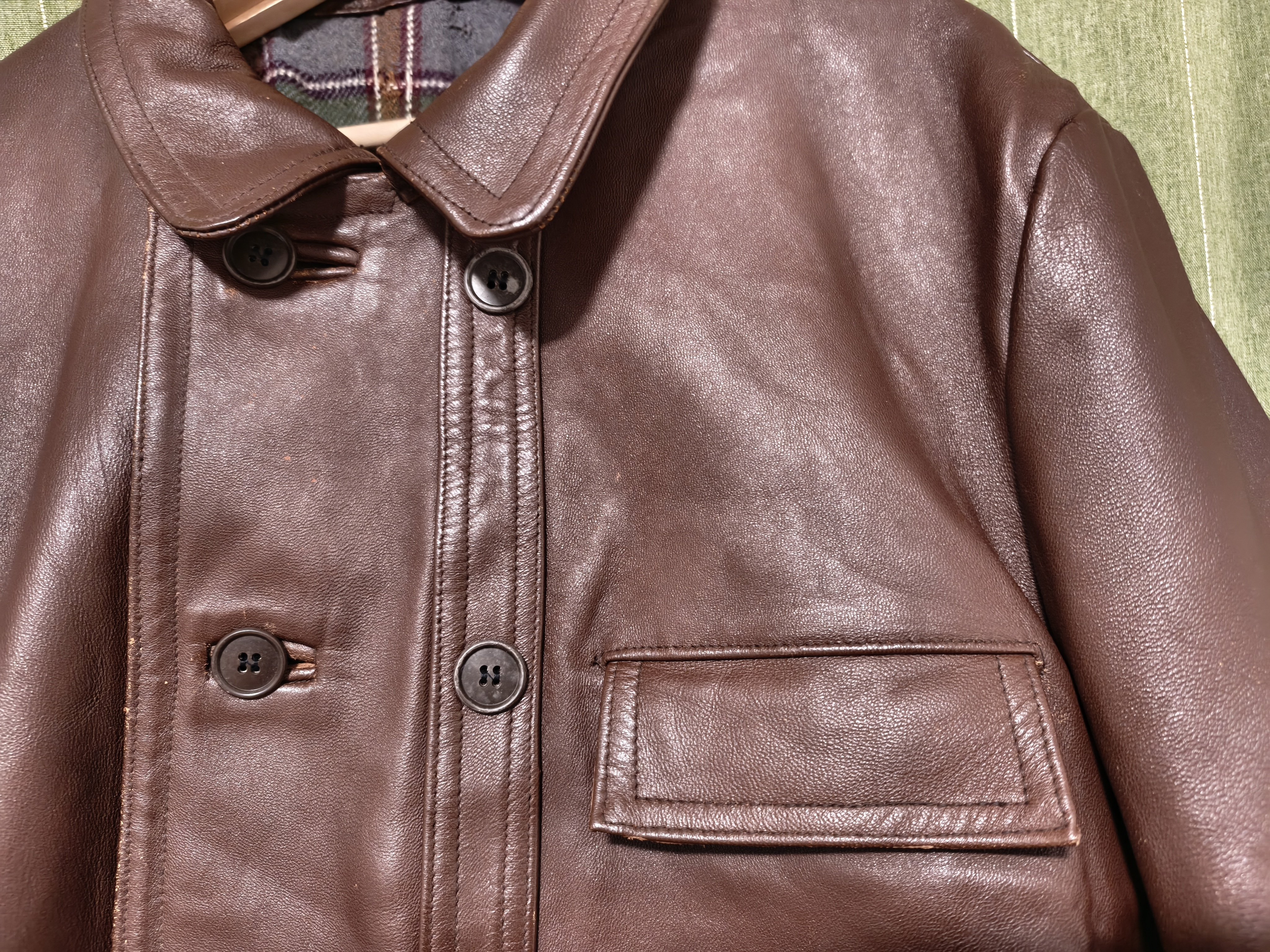 古着 茶コルビジェジャケット GVF製｜世界の革ジャン集