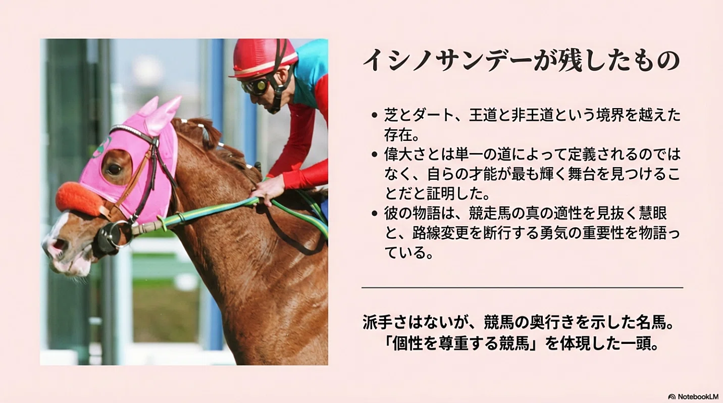 イシノサンデー ― 芝×ダートの変則二刀流馬 ―｜ハサミおじさん