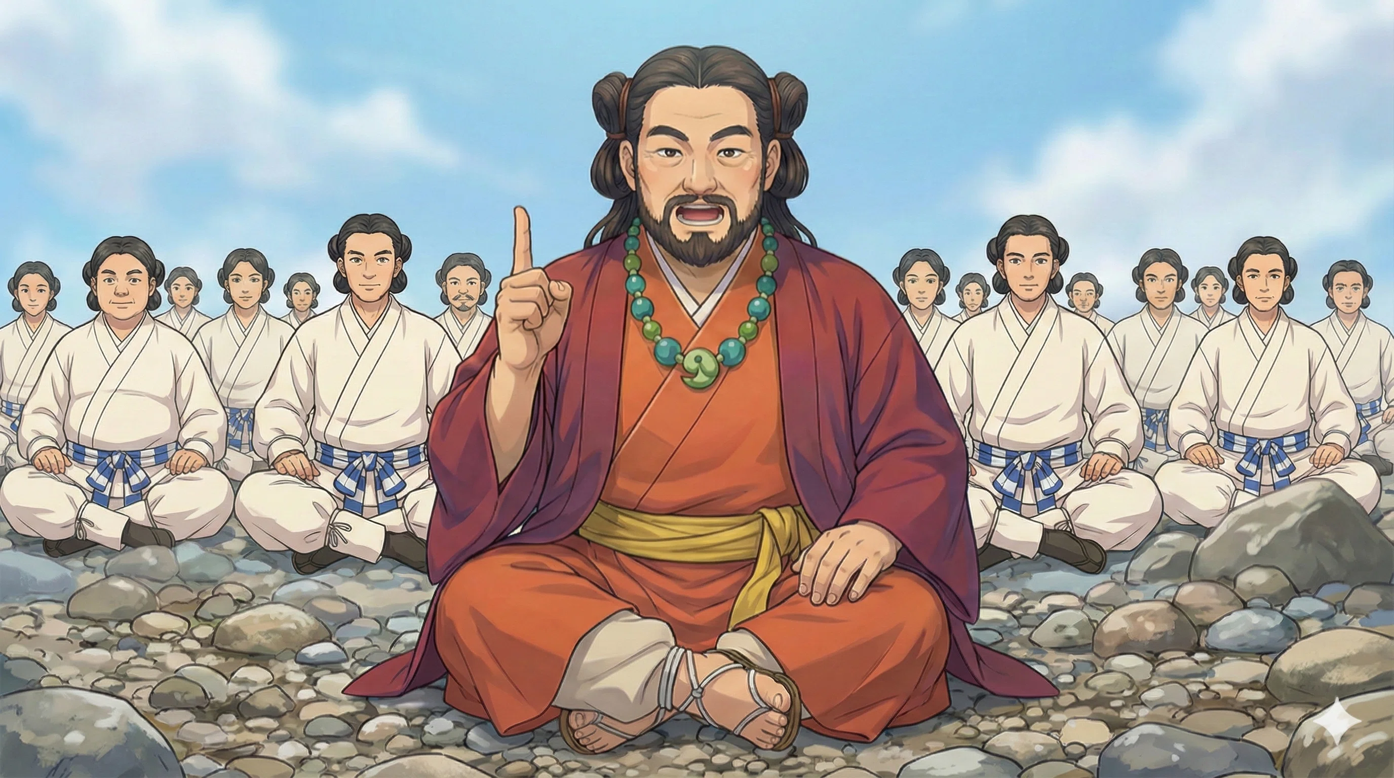 AIイラスト日本神話｜16．国譲りを迫るタケミカヅチの到来｜ほぼ63世