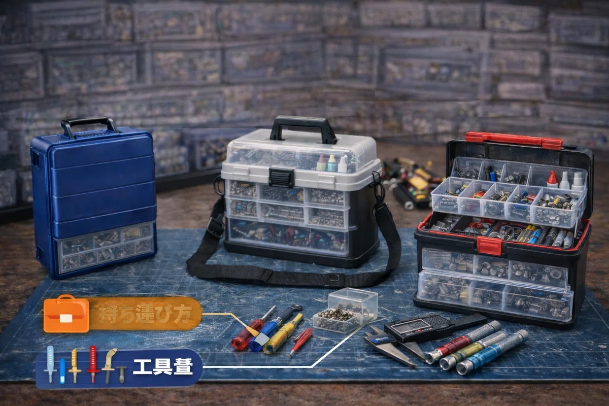 ミニ四駆 まとめ売り セット ジャンク パーツ多数 工具ケース付き 決定版】ミニ四駆ピットボックスおすすめ！大会・常設ピット・家練で