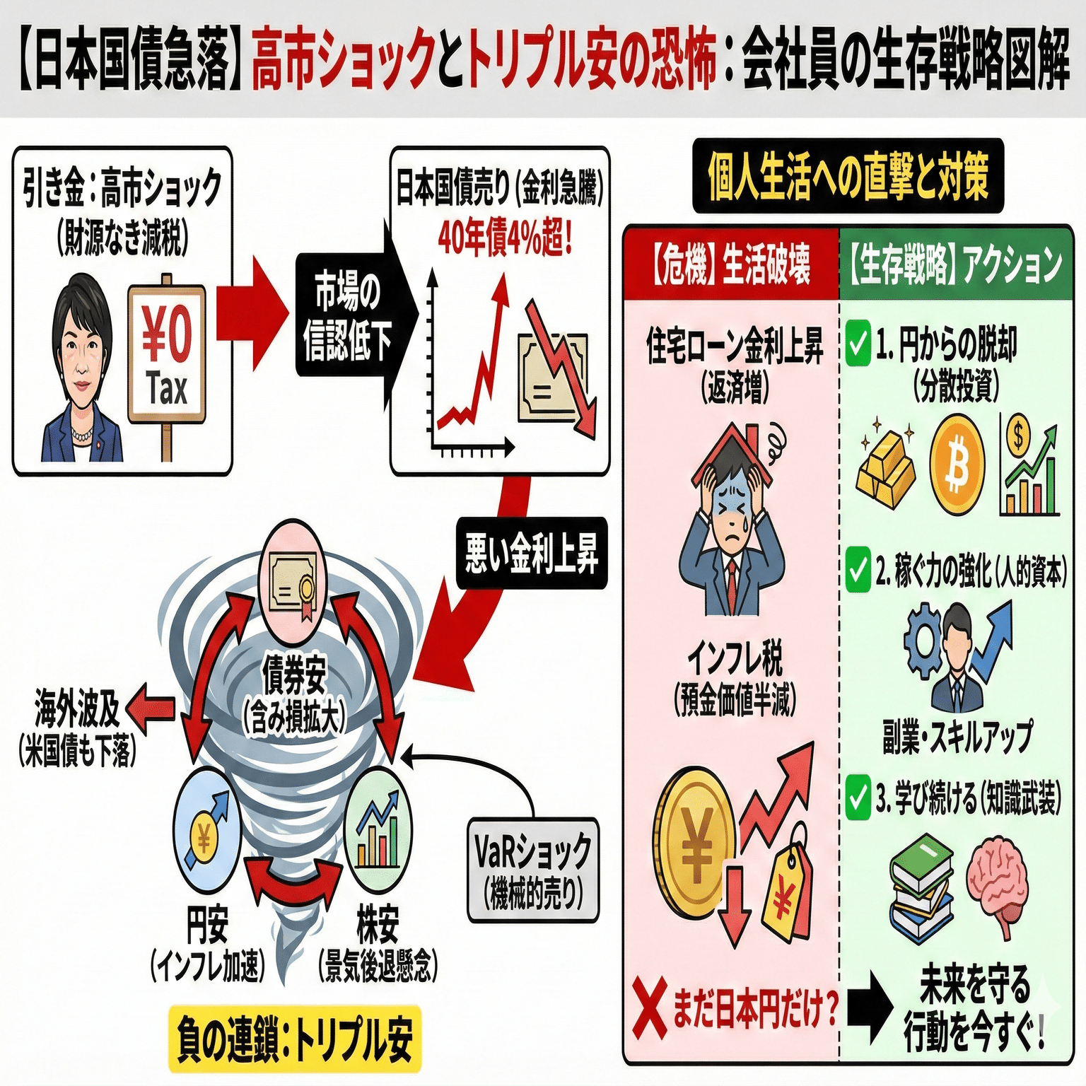 日本国債急落】