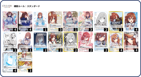 三玖編】五等分の花嫁カードゲーム～進み続ける日常～デッキ紹介｜りあ