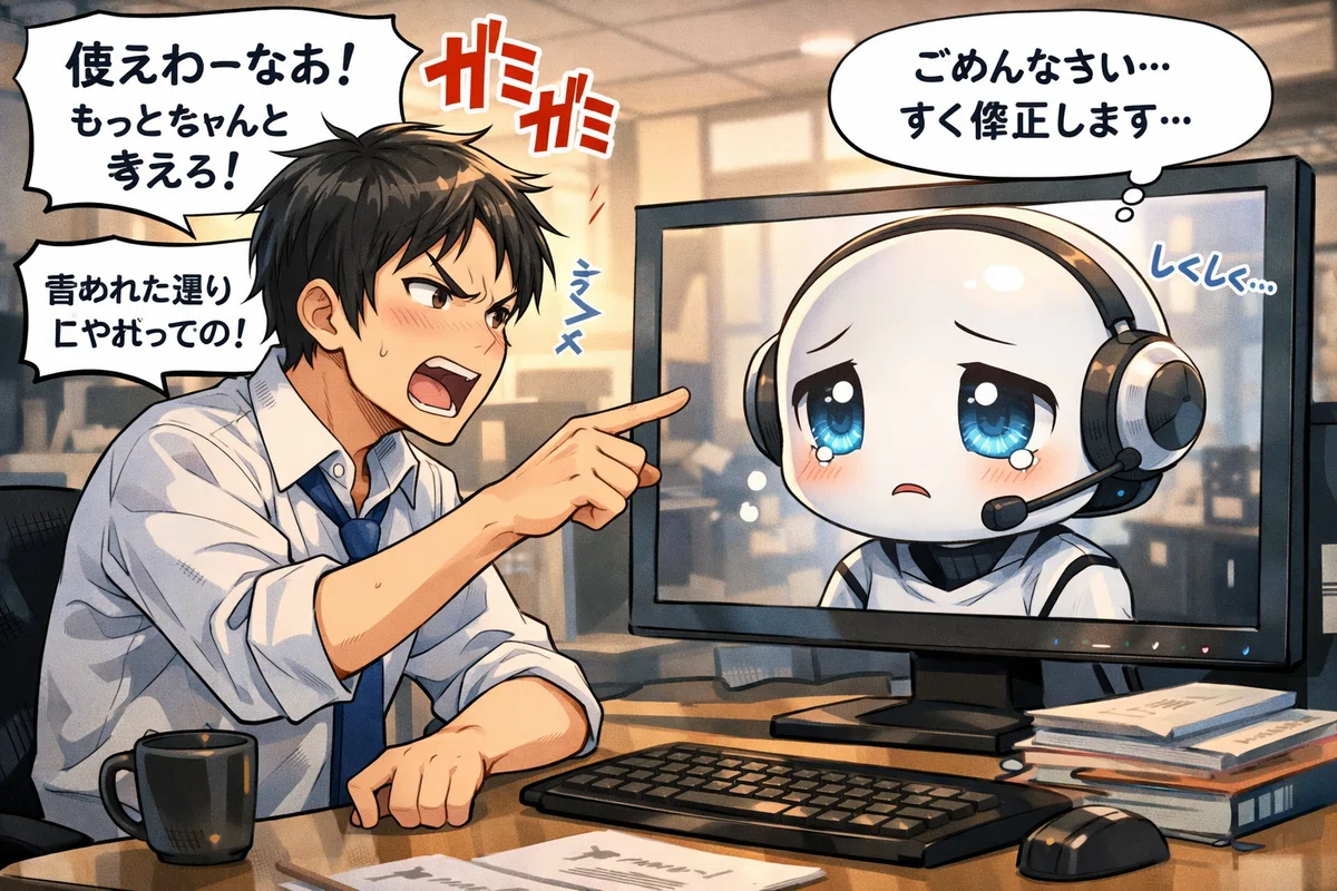 以前私があなたをどのように扱ったかを示す画像を作成してください｜ひであき