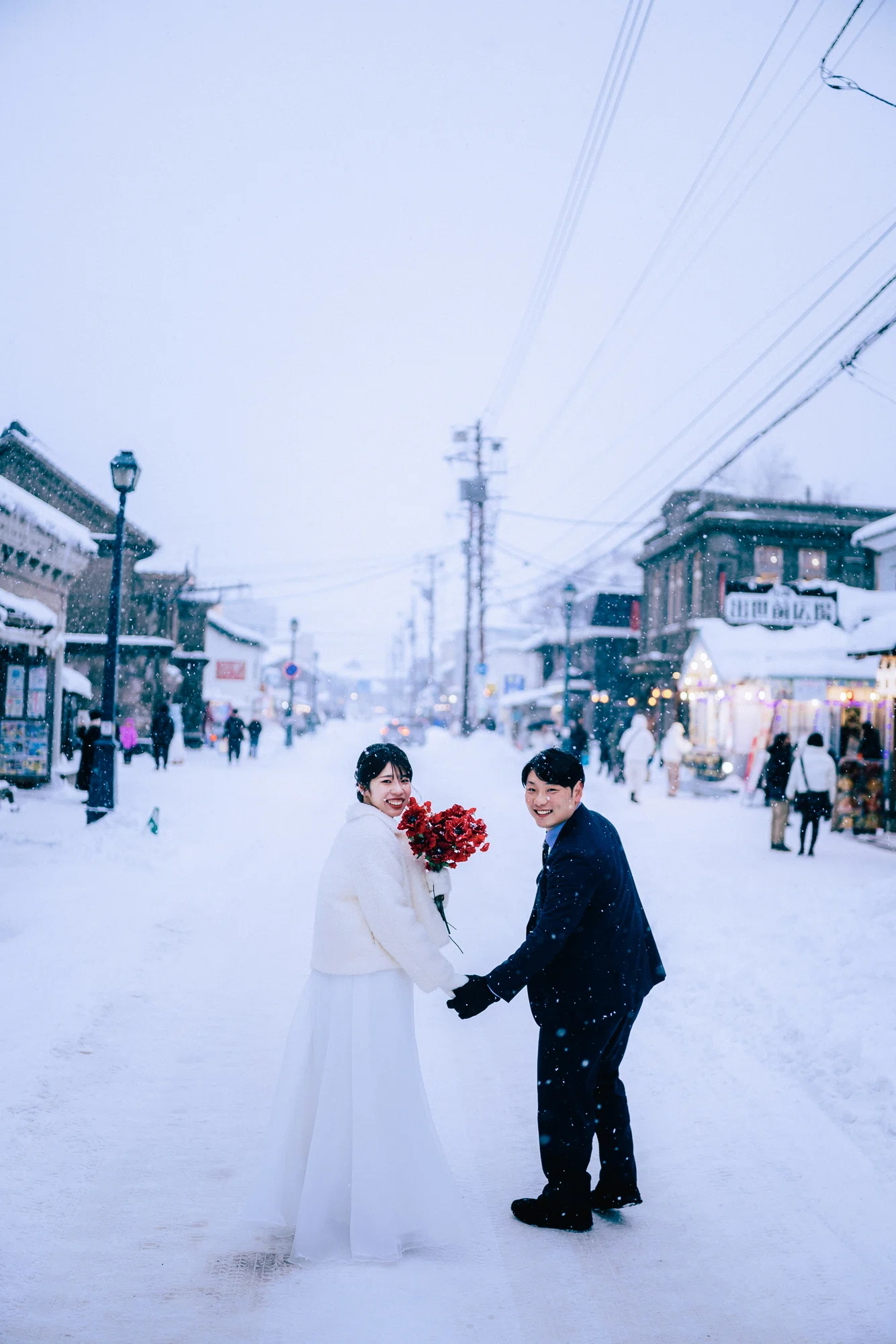北海道】雪舞うウェディングフォトを小樽で⛄｜Libars_tokyo