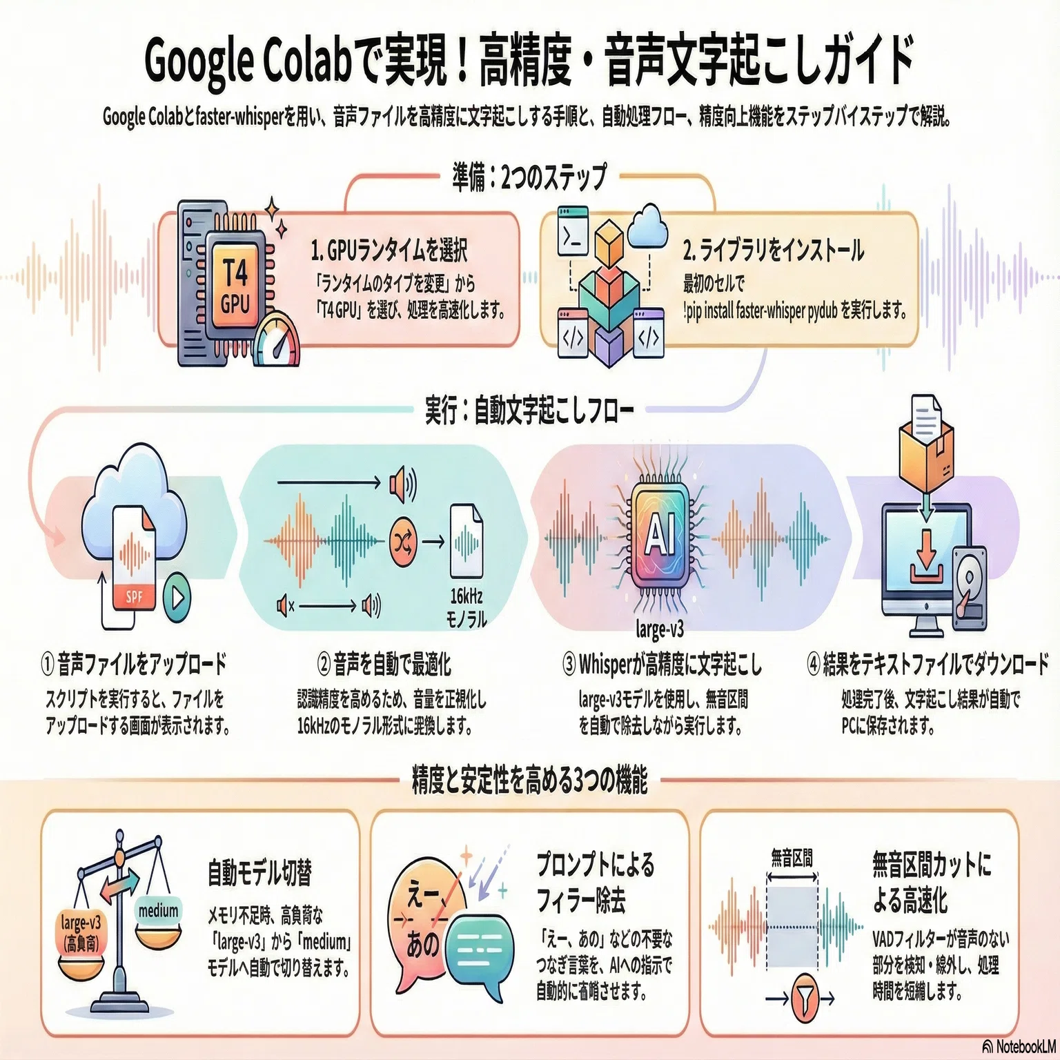 NotebookLMで音声ファイルエラーで文字起こしできない → しぶしぶ