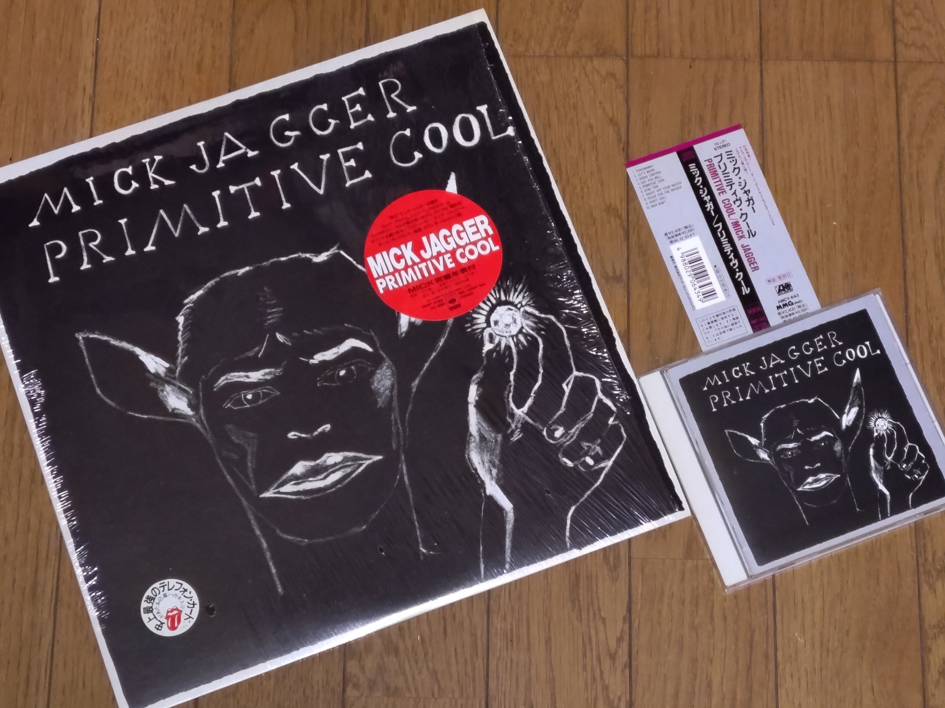 ☆激レア☆Mick Jagger☆ジャケスリ2種☆1987年当時物☆未使用☆ Primitive Cool】(1987) Mick Jagger 初来日公演と繋がるストーンズ