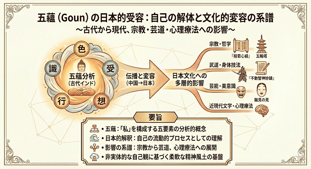 日本文化の深層における五蘊（Goun）の受容と変容：仏教心理学から