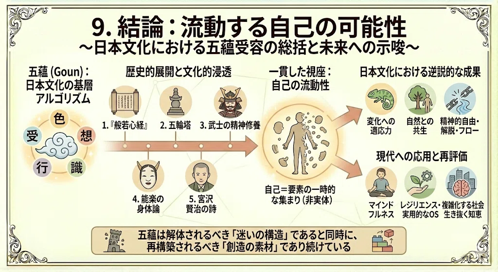 日本文化の深層における五蘊(Goun)の受容と変容:仏教心理学から美意識、武道、そして現代的実践への系譜|AI ️五蘊分析