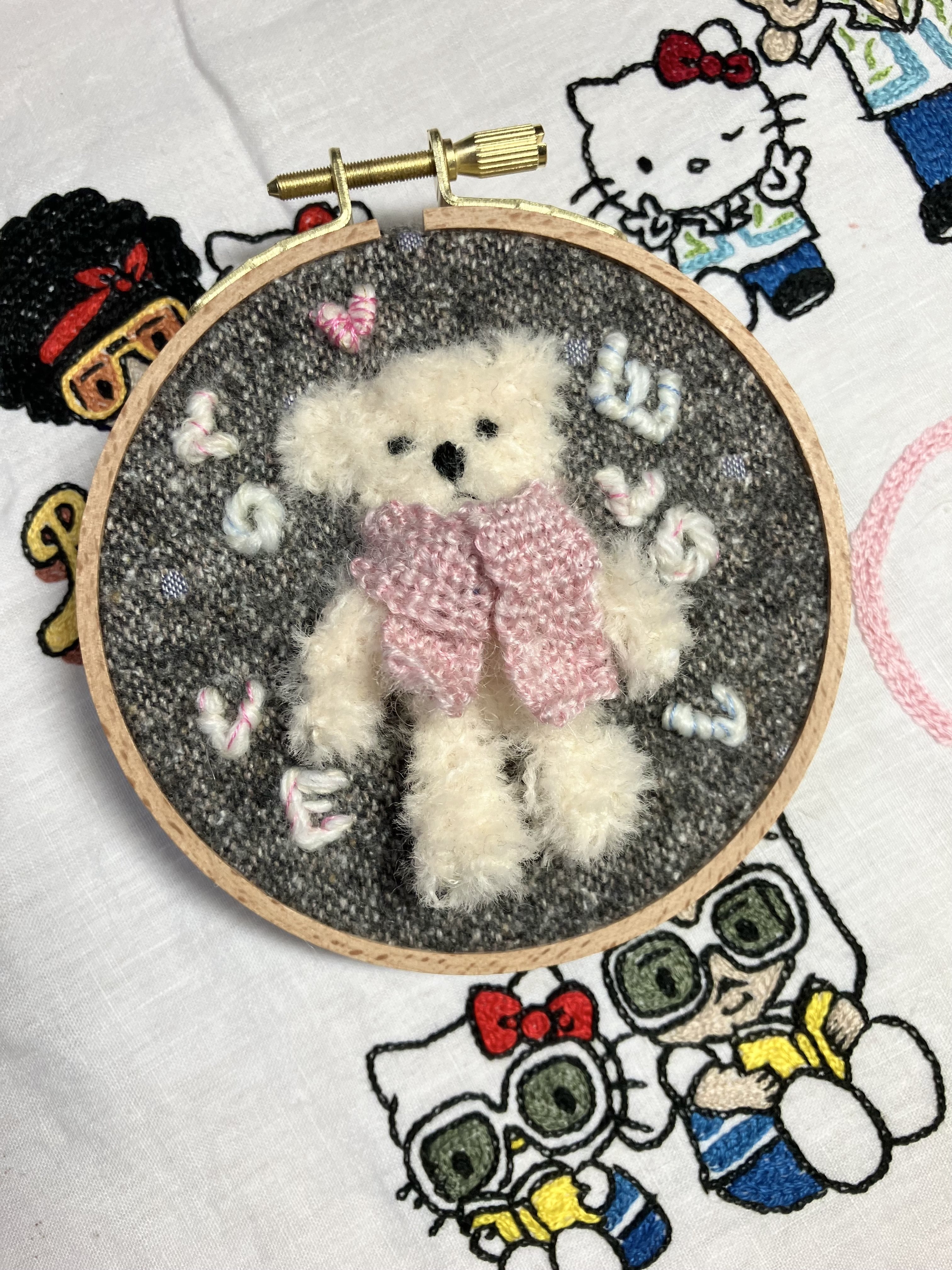 立体刺しゅう⑲しろくま🐻‍❄️冬仕様｜kiki