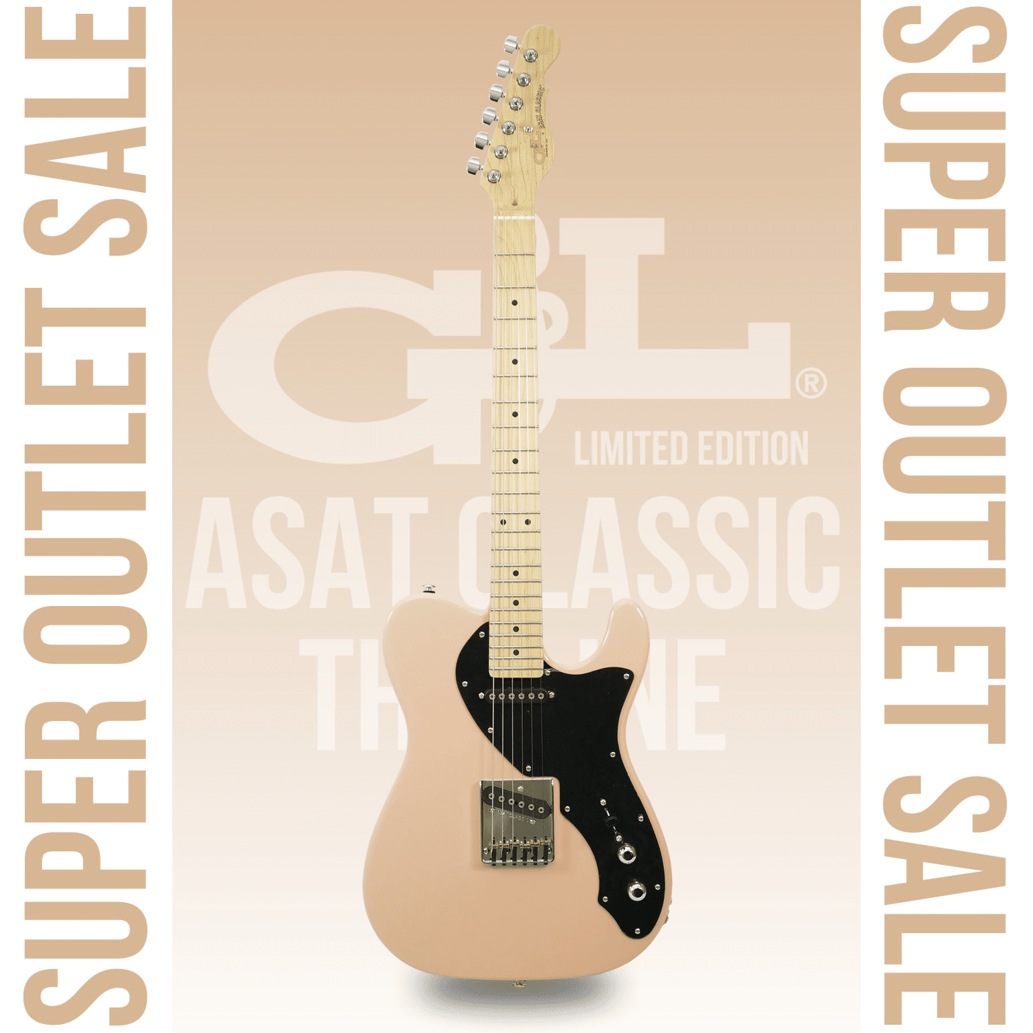 シェルピンクを纏った、G&L USA製限定モデル ASAT Classic シンライン