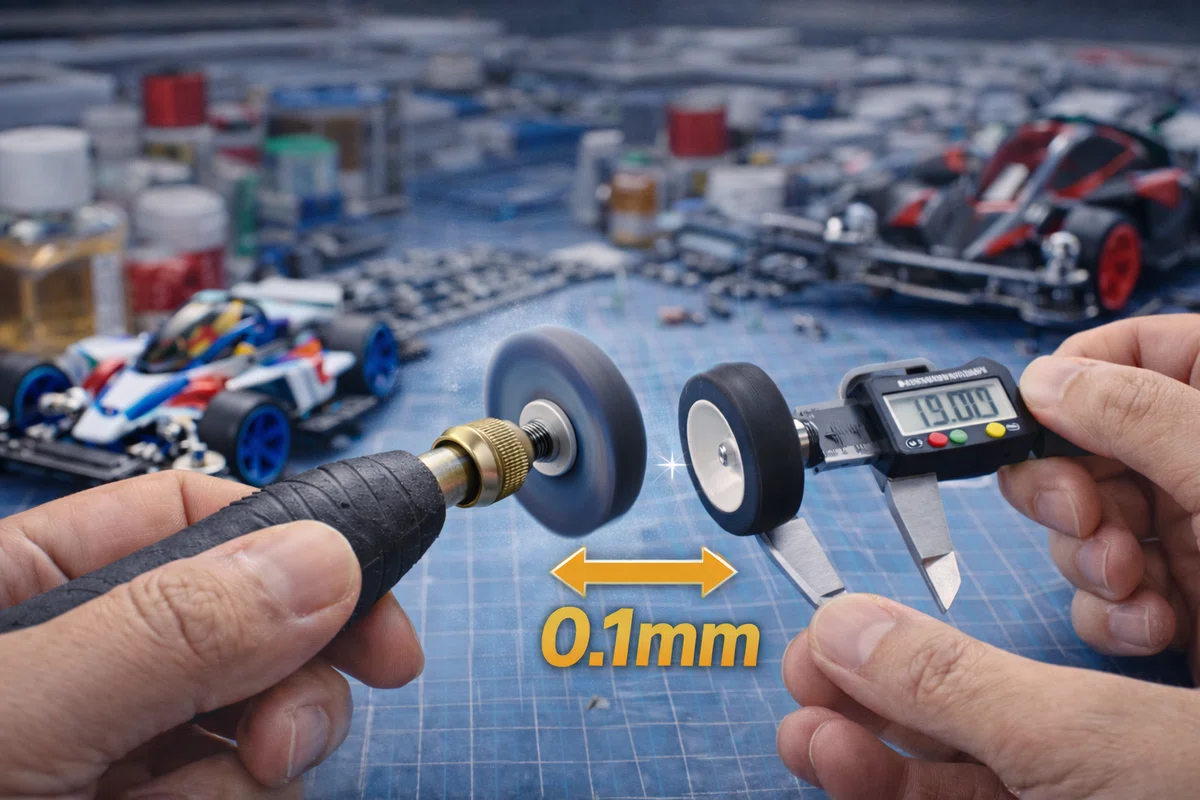 ミニ四駆のリューターでペラタイヤを作る完全版！おすすめ道具・素材別