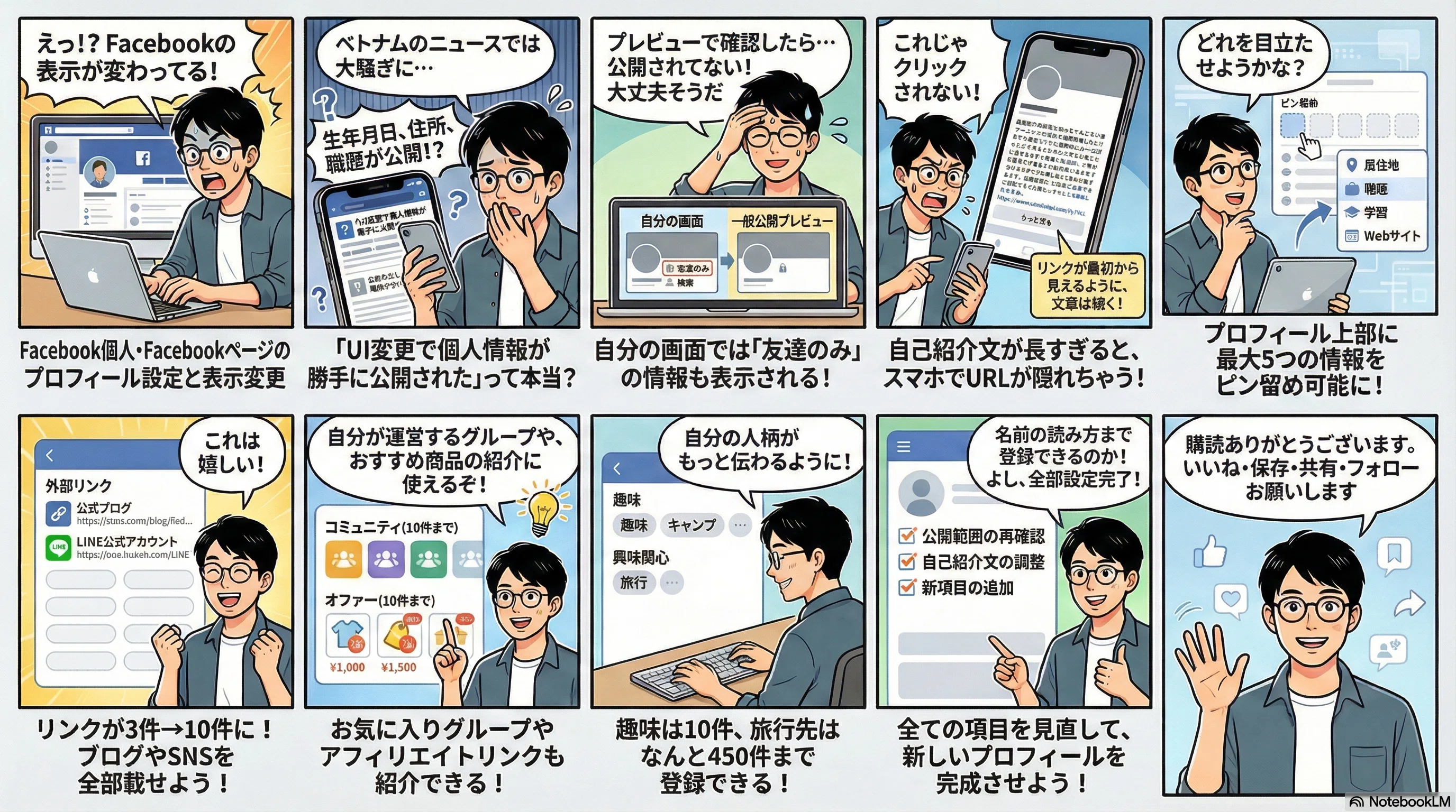 Facebook個人・Facebookページのプロフィール設定と表示変更｜(新潟県