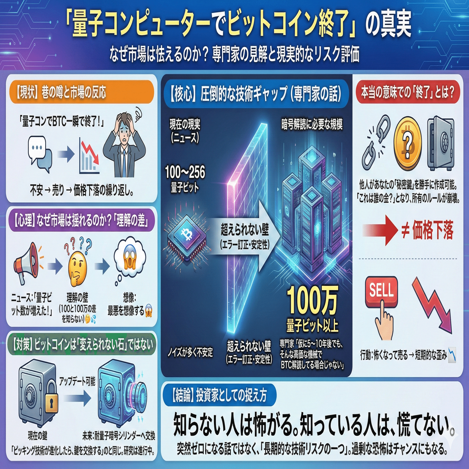量子コンピューターでビットコインは終わる？】― 本当の恐怖の正体と、投資家が知っておくべき話  ―｜高西俊輔＠AIを使って金運をひたすら上げ、株式投資の高みを目指す