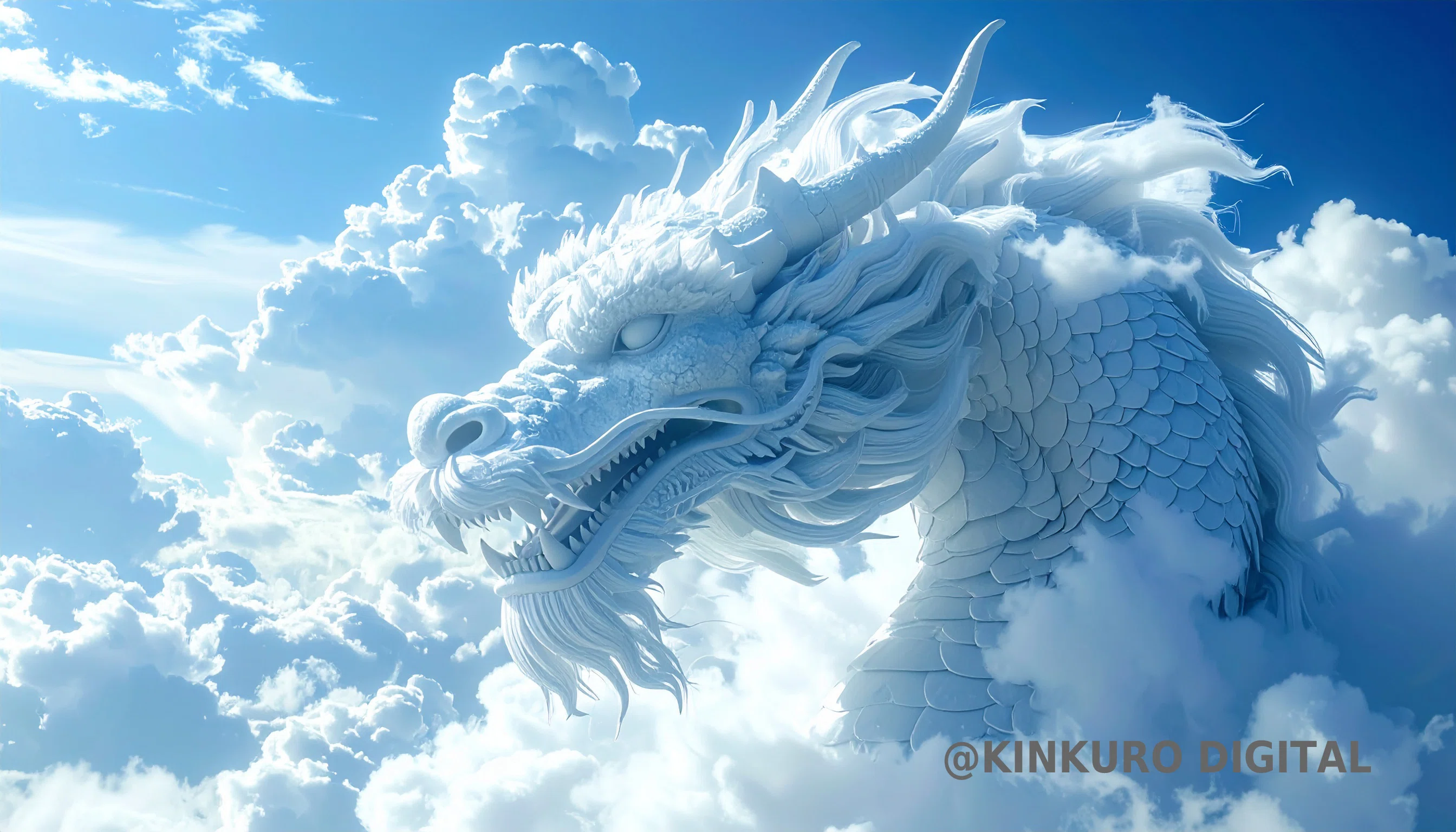 雲の中から姿を現す神秘的な龍｜Kinkuro Digital キンクロデジタル