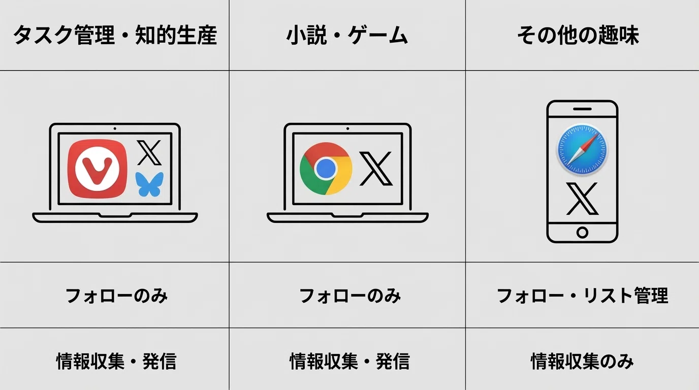 X（旧 Twitter）と Bluesky（と Substack Note）の使い分け｜normalsalt