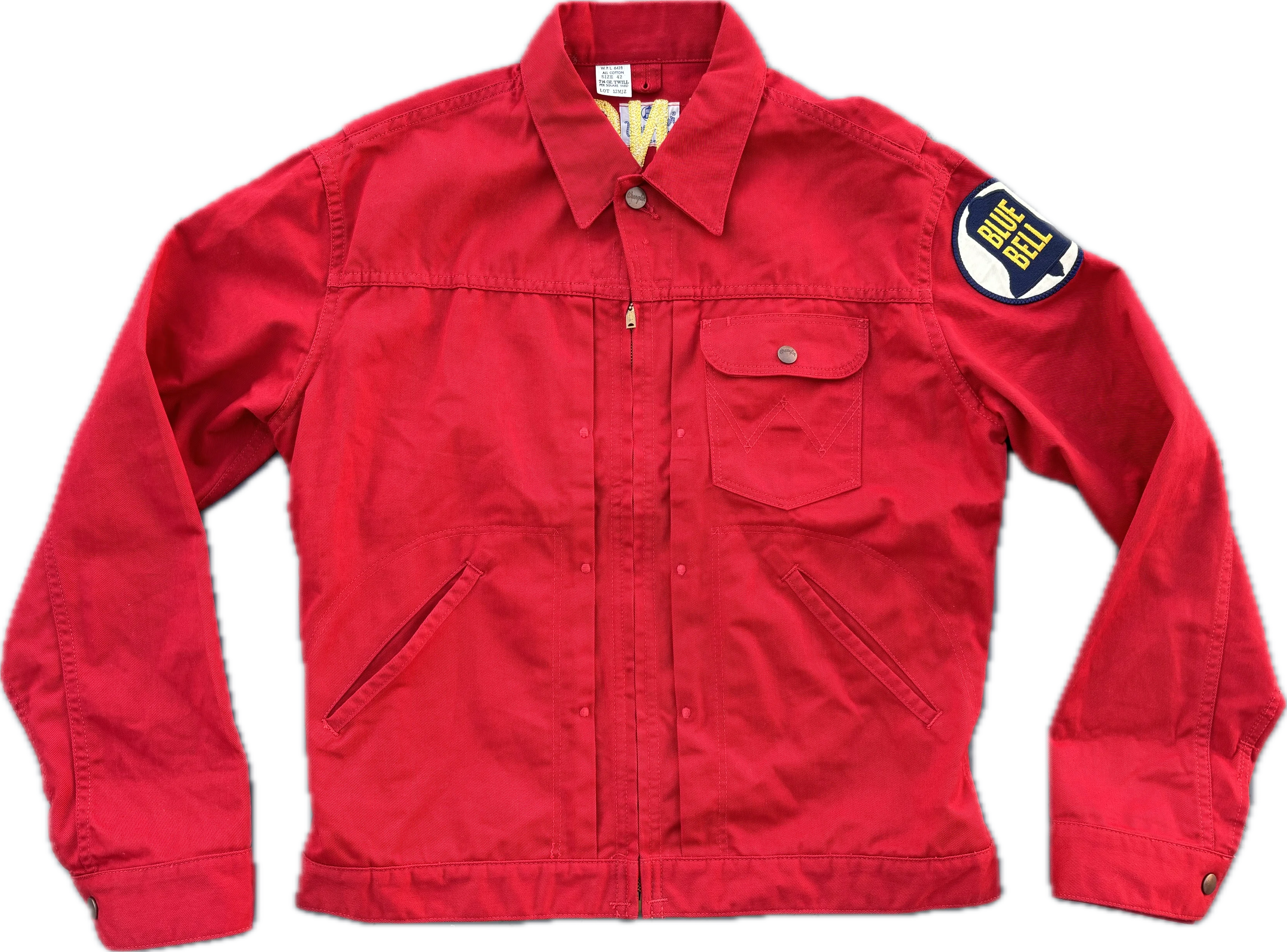 WRANGLER 赤 ジャケット サイズ38 ロデオ王者の誇りを纏う：Wrangler「12MJZ」復刻版に見る孤高の美学