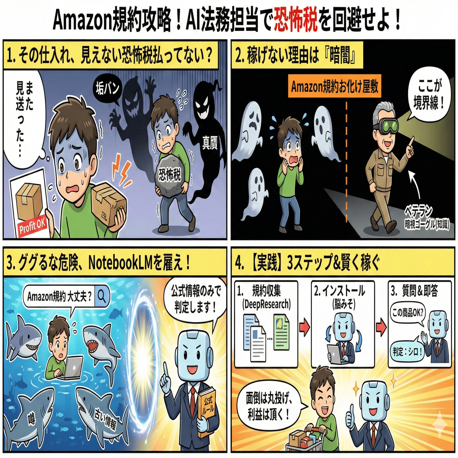 なべ出品です。 他の方のご購入はご遠慮ください。 その仕入れ、見えない恐怖税払ってない？Amazonの難解な規約を、AIで