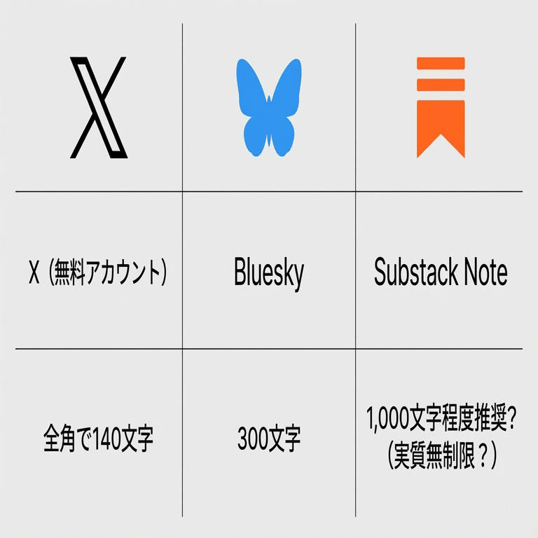 X（旧 Twitter）と Bluesky（と Substack Note）の使い分け｜normalsalt